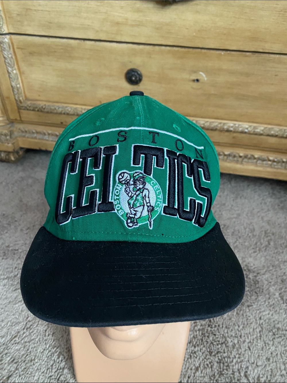 Boston Celtics NBA New Era Green and Black Athletic Snapback Cap